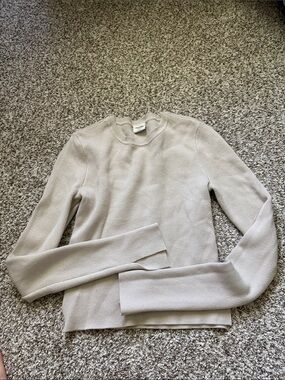 Abercrombie & Fitch Light Beige Crewneck Sweater